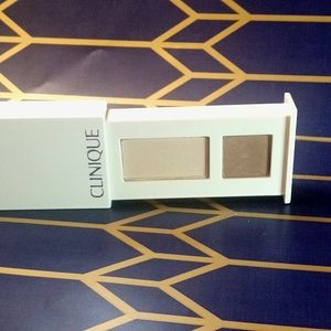 NEW Clinique Ivory Bisque / Bronze Satin Duo All About Shadow Duo